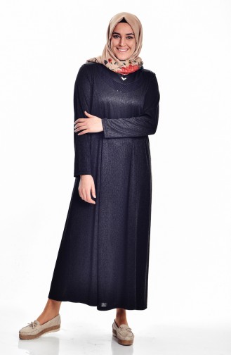 Khaki Hijab Dress 4424A-01