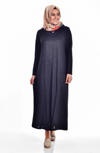 Khaki Hijab Dress 4424A-01