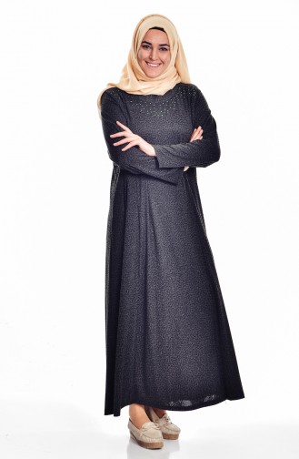 Khaki Hijab Dress 4426A-02