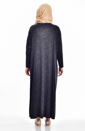 Khaki Hijab Dress 4426B-02