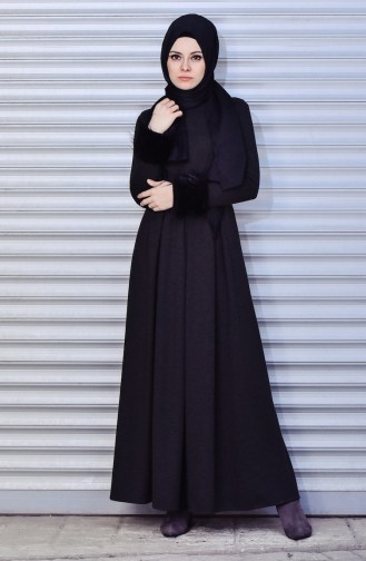 Khaki Hijab Dress 4503-01