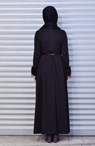 Khaki Hijab Dress 4503-01