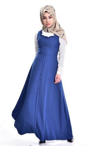 Indigo Hijab Dress 0593-03