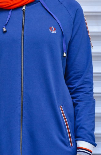 Zippered Tracksuit Suit 5000-04 Dark Blue 5000-04
