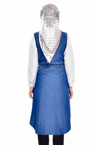 Jeans Weste mit Schnürer 1106-01 Dunkelblau 1106-01
