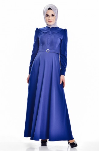 Blue Hijab Dress 0615-04