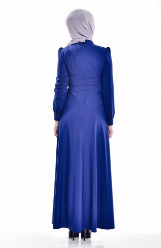 Blue Hijab Dress 0615-04