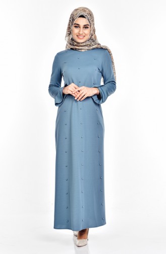 Mint Green Hijab Dress 8019-03