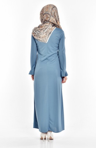 Mint Green Hijab Dress 8019-03