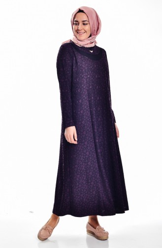 Purple Hijab Dress 4424-05