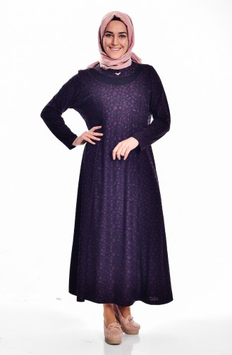 Purple Hijab Dress 4424-05