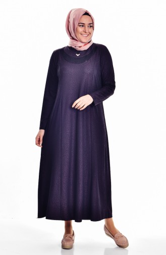 Purple Hijab Dress 4424B-03