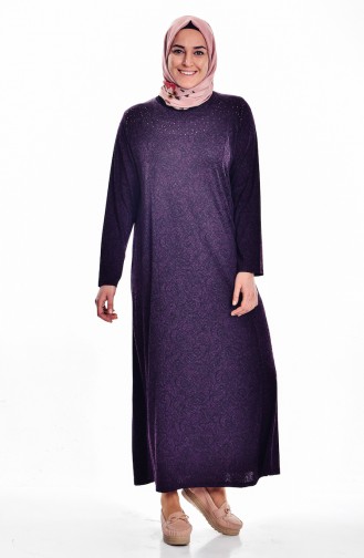 Purple Hijab Dress 4426B-04