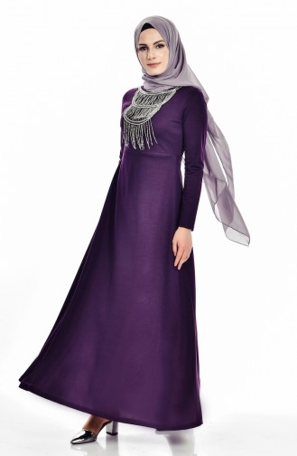 Purple Hijab Dress 2144-02
