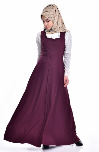 Plum Hijab Dress 0593-02