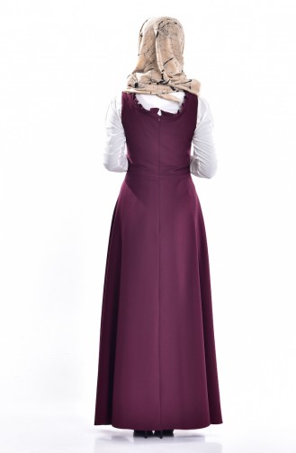 Plum Hijab Dress 0593-02