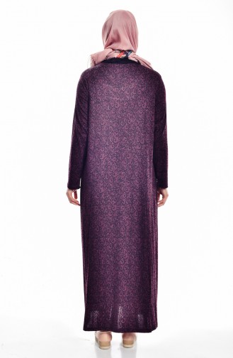 Plum Hijab Dress 4426-01