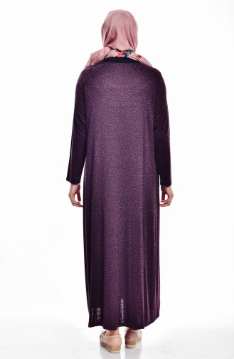 Plum Hijab Dress 4426A-01