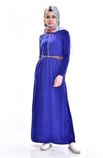 Saxe Hijab Dress 3199-03