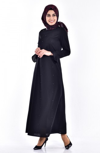 Black Hijab Dress 8019-04