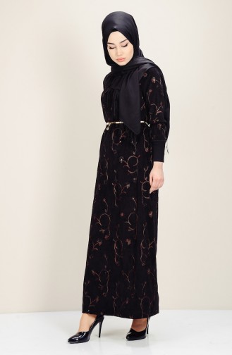 Black Hijab Dress 1475-02