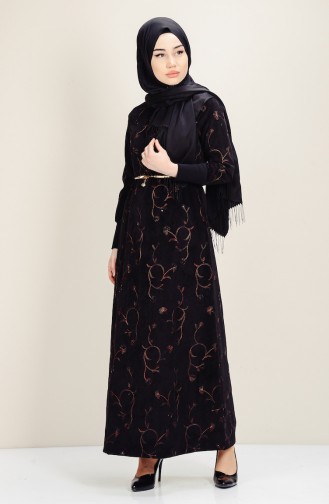 Black Hijab Dress 1475-02