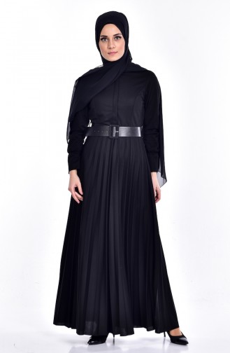 Black Hijab Dress 4101-04