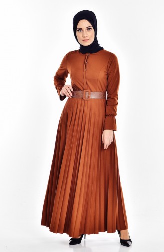 Tan Hijab Dress 4101-02