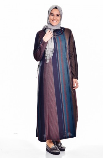 Green Hijab Dress 4842-04