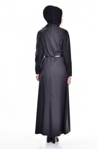 Smoke-Colored Hijab Dress 7540-01