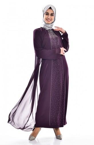 Purple İslamitische Avondjurk 5919-05