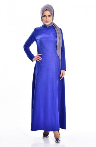 Saxe Hijab Dress 7161-08