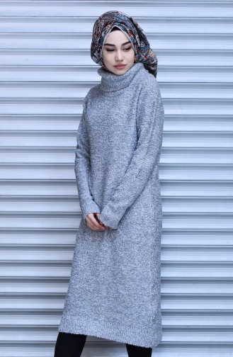 Long Pull Tricot 4022-04 Gris Clair 4022-04