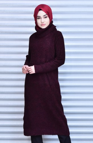 iLMEK Knitwear Long Sweater 4022-02 Claret Red 4022-02