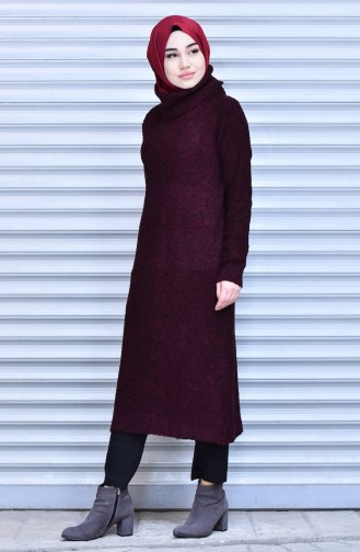 iLMEK Knitwear Long Sweater 4022-02 Claret Red 4022-02