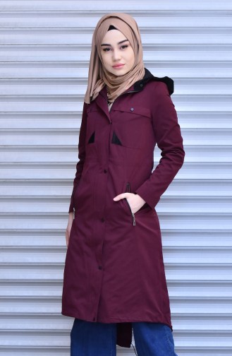 Trenchcoat mit Reißverschluss 35767-05 Weinrot 35767-05