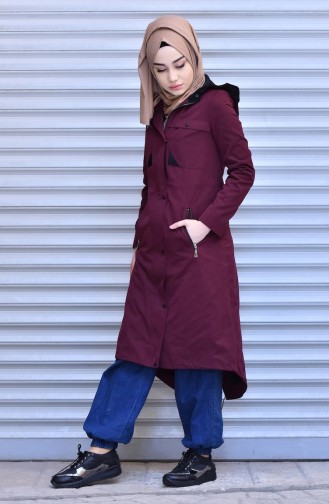 Trenchcoat mit Reißverschluss 35767-05 Weinrot 35767-05