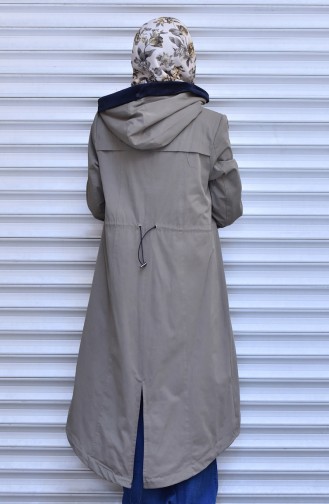 Trenchcoat mit  Reißverschluss  35767-02 Khaki 35767-02