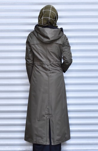 Kapüşonlu Çıtçıtlı Yağmurluk 35775-05 Haki Yeşil