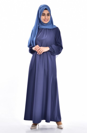 Indigo Hijab Dress 0021-09