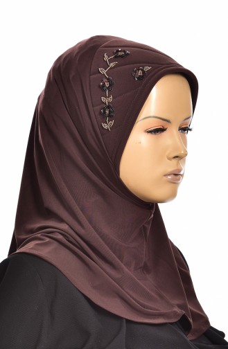 Turban Prêt Perlés 1004-12 Brun 1004-12