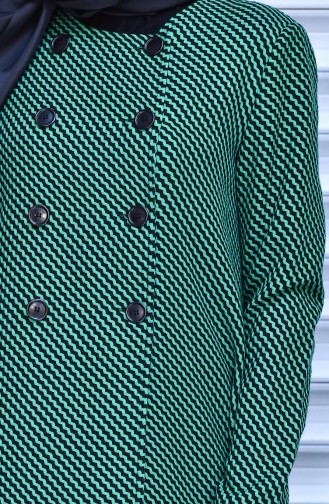 Patterned Fleece Cap 2848A-01 Green 2848A-01