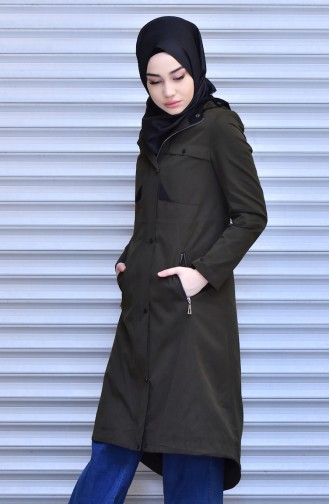 Dark Khaki Raincoat 35767-06