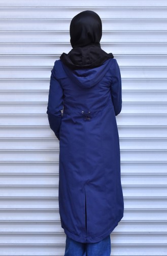 Trenchcoat mit  Reißverschluss  35767-01 Dunkelblau 35767-01