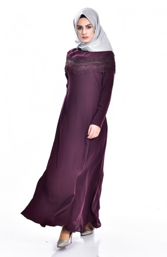 Purple Hijab Dress 7537-01