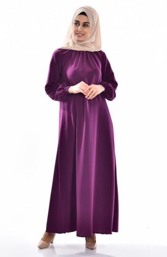 Plum Hijab Dress 0021-10