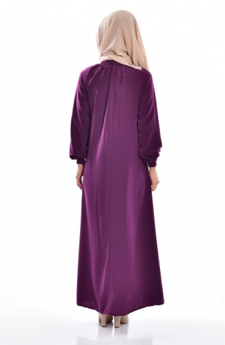 Plum Hijab Dress 0021-10