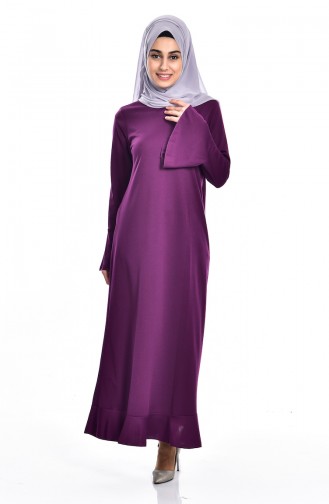 Plum Hijab Dress 0071-02