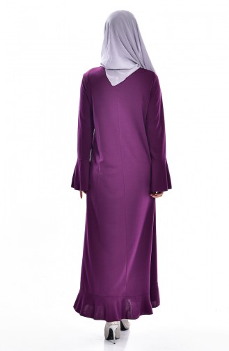 Plum Hijab Dress 0071-02