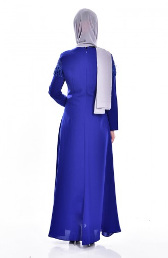 Saxe Hijab Dress 7537-04